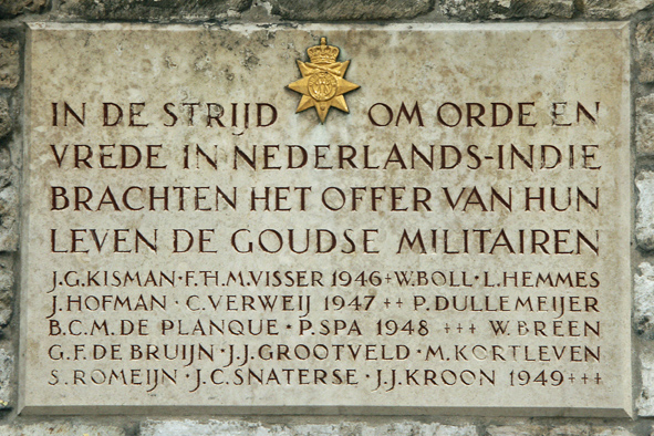 Monument voor gesneuvelde militairen in voormalig Nederlands Indië.