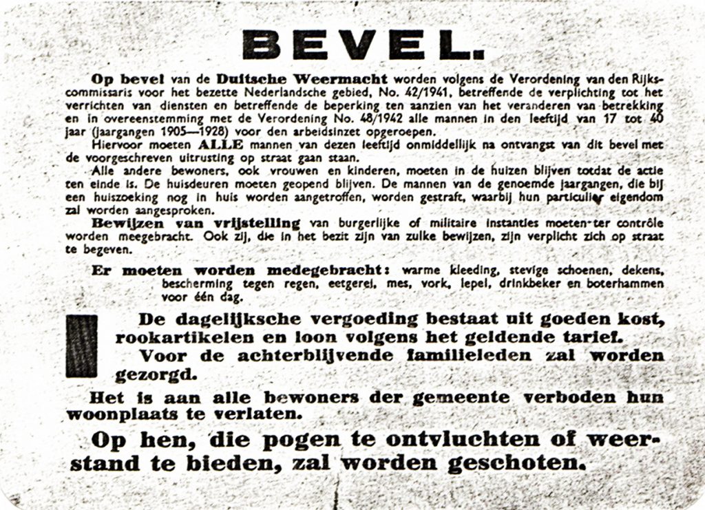 Bevel om zich te melden